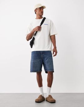 Jack & Jones Jack & Jones Tony loose denim shorts in dark blue