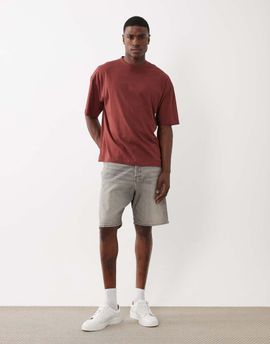 Jack & Jones Jack & Jones Tony loose denim shorts in light wash-Black