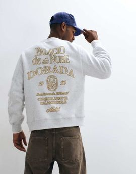 Jack & Jones Jack & Jones varsity logo sweatshirt in light gray-White