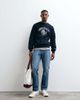 Jack & Jones Jack & Jones varsity logo sweatshirt in navy - 4