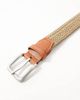 Jack & Jones Jack & Jones woven belt with buckle in tan-Brown - 2
