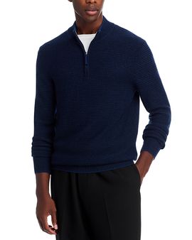 Jack Victor Jack Victor Birdseye Knit Quarter Zip Sweater
