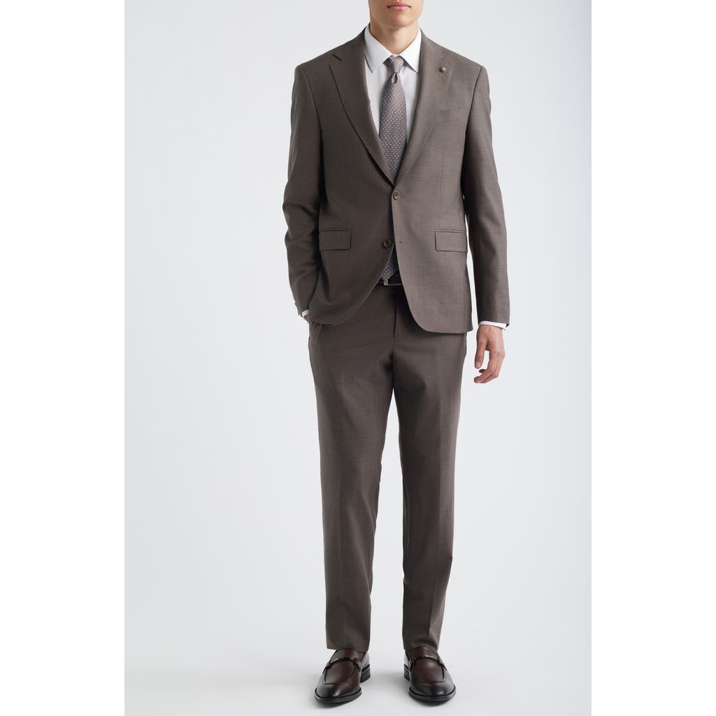 Jack Victor Jack Victor Esprit Tobacco Brown Stretch Wool Suit 