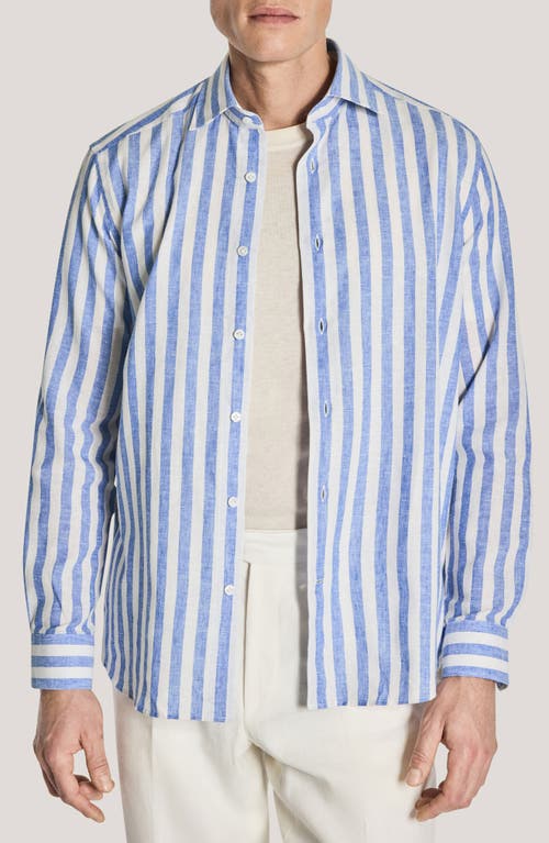 Jack Victor Jack Victor Jacques Linen & Cotton Button-Up Shirt