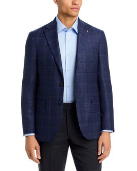 Jack Victor Jack Victor Midland Regular Fit Windowpane Plaid Wool Sport Coat