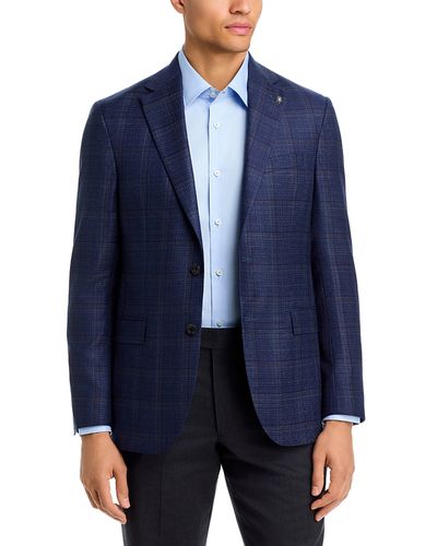 Jack Victor Jack Victor Midland Regular Fit Windowpane Plaid Wool Sport Coat