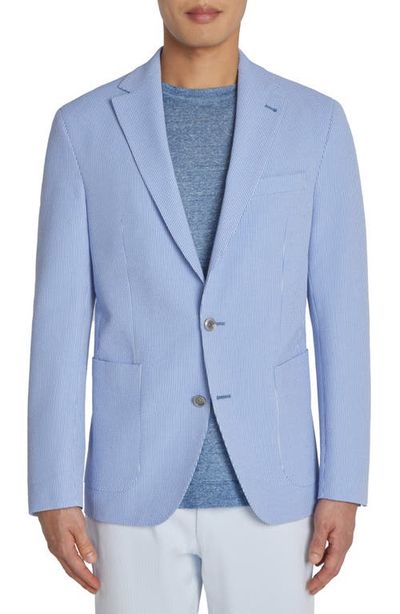 Jack Victor Jack Victor Morton Stripe Soft Construction Seersucker Sport Coat