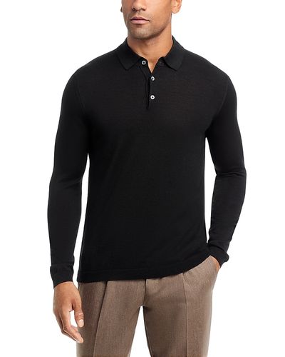 Jack Victor Jack Victor Wool & Silk Long Sleeve Knit Polo