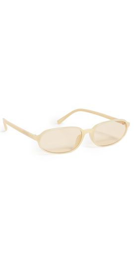 Jacquemus Jacquemus Alba Oval Sunglasses Yellow One