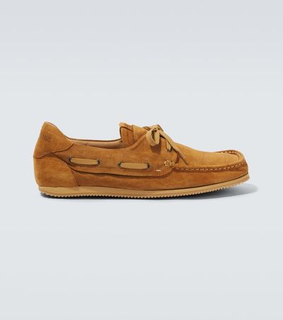 Jacquemus Jacquemus Batto croc-effect suede boat shoes