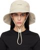 JACQUEMUS JACQUEMUS Beige 'The de-Nîmes' Denim Bucket Hat - 1