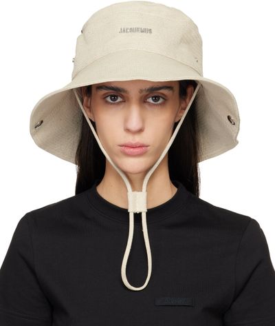 JACQUEMUS JACQUEMUS Beige 'The de-Nîmes' Denim Bucket Hat