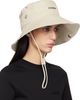 JACQUEMUS JACQUEMUS Beige 'The de-Nîmes' Denim Bucket Hat - 2
