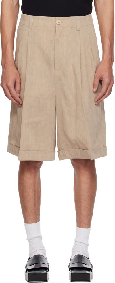 JACQUEMUS JACQUEMUS Beige 'The Pastro' Shorts