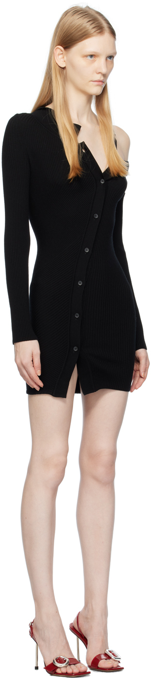 stripe knit mini dress Self-portrait Pink Stripe Long Sleeve Knit Mini Dress main image 1