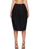 JACQUEMUS JACQUEMUS Black 'The Ovalo' Midi Skirt - 1