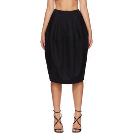 JACQUEMUS JACQUEMUS Black 'The Ovalo' Midi Skirt