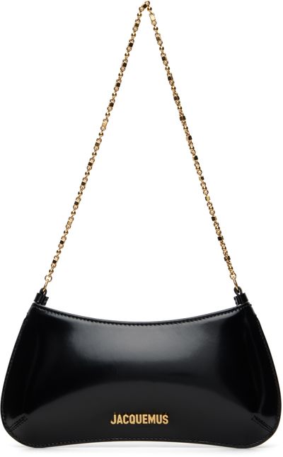 JACQUEMUS JACQUEMUS Black Winter Retreat 'The small Bisou Chaîne' Bag