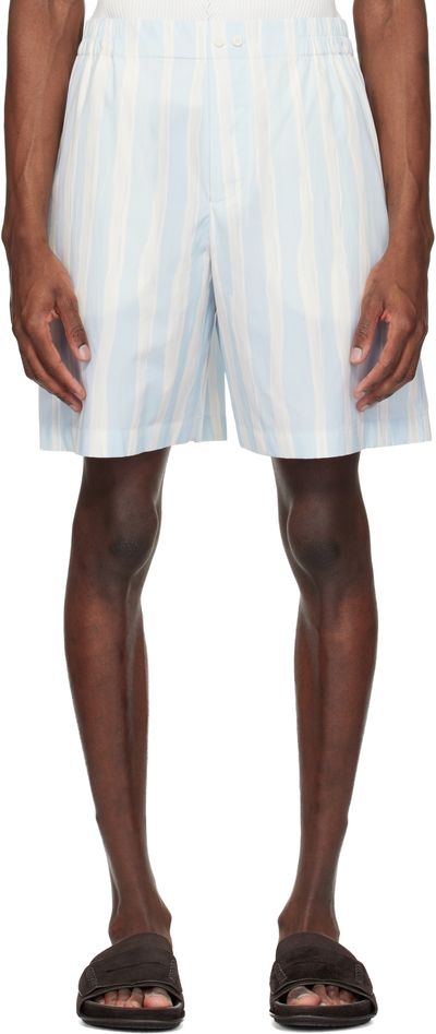 JACQUEMUS JACQUEMUS Blue & Beige 'The Caleçon Boxer' Shorts