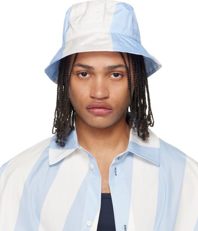 JACQUEMUS JACQUEMUS Blue & Off-White 'The Baluchon' Bucket Hat