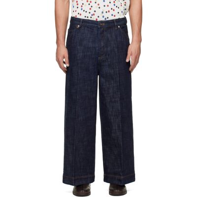 JACQUEMUS JACQUEMUS Blue 'Le de-Nîmes' Jeans
