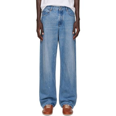 JACQUEMUS JACQUEMUS Blue 'The De-Nimes' Straight Jeans