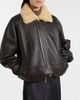 Jacquemus Jacquemus Bombardier shearling-trimmed leather bomber jacket - 3