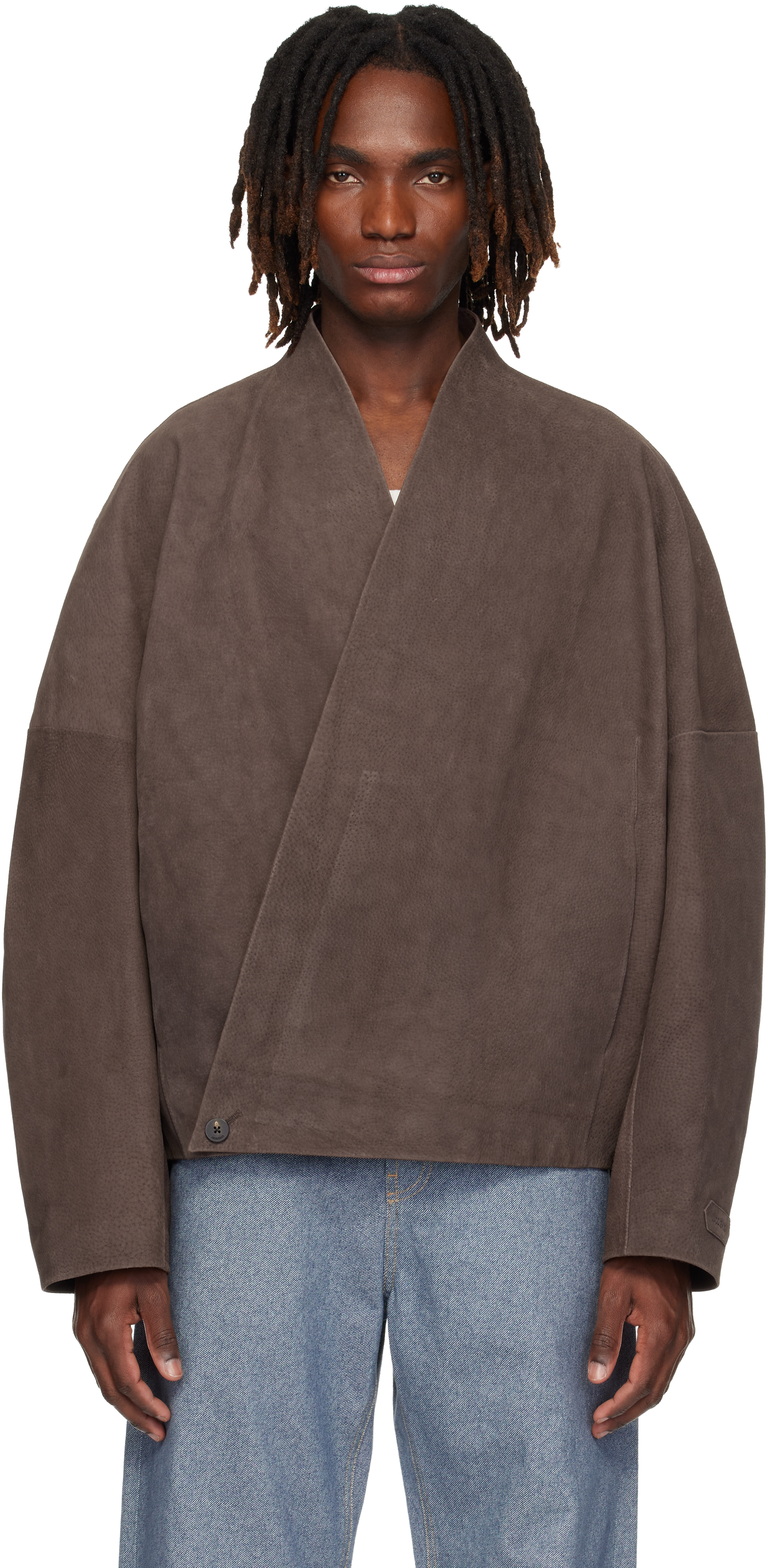 JACQUEMUS - Brown 'The Berger' Suede Jacket