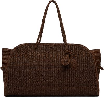 JACQUEMUS JACQUEMUS Brown 'The large raffia Turismo' Tote
