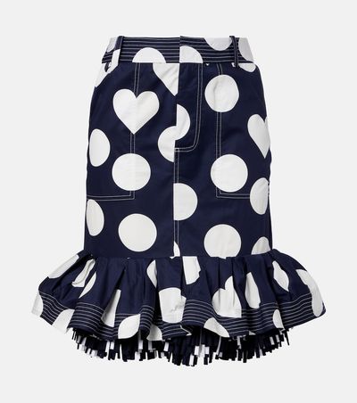 Jacquemus Jacquemus Cabana printed cotton poplin midi skirt