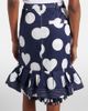 Jacquemus Jacquemus Cabana printed cotton poplin midi skirt - 5