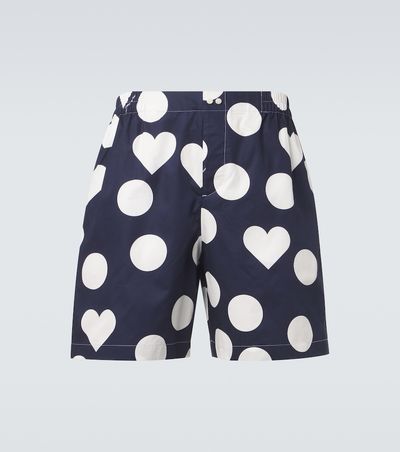 Jacquemus Jacquemus CaleÃ§on polka-dot cotton poplin shorts