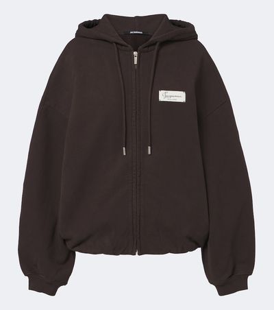 Jacquemus Jacquemus Corso cotton fleece zip-up hoodie