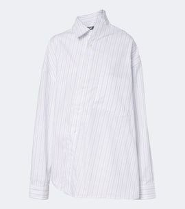 Jacquemus Jacquemus Cuadro asymmetric striped cotton shirt