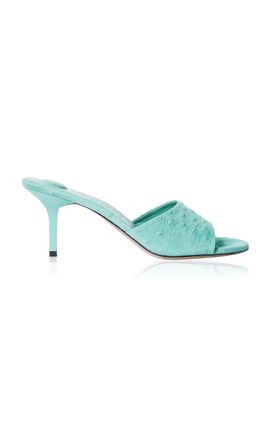 Jacquemus Jacquemus Cubisto OstrichEffect Leather Mules