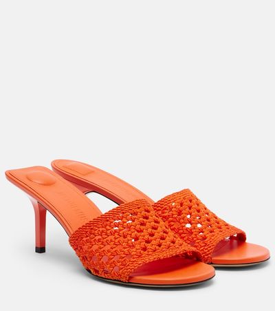 Jacquemus Jacquemus Cubisto woven raffia-effect mules