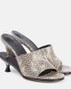 Jacquemus Jacquemus Doubles snake-effect leather mules - 1