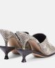 Jacquemus Jacquemus Doubles snake-effect leather mules - 2