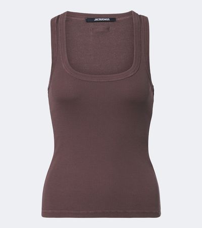 Jacquemus Jacquemus Grosgrain cotton jersey tank top