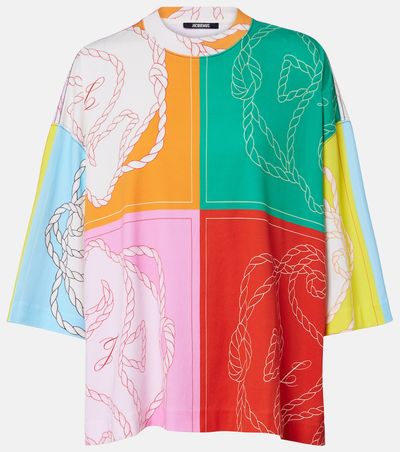 Jacquemus Jacquemus Hippocampe printed cotton jersey T-shirt