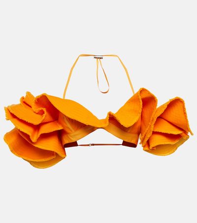 Jacquemus Jacquemus La Brassière Artichaut cotton crop top