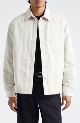 Jacquemus Jacquemus La Chemise Boulanger Padded Cotton & Linen Overshirt