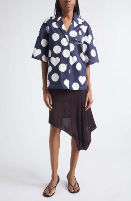 Jacquemus Jacquemus La Chemise Marin Heart Print Button-Up Shirt