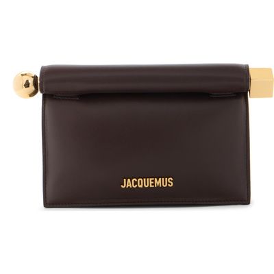Jacquemus Jacquemus La Petite Pochette Rond Carré Leather Clutch