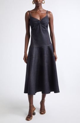 Jacquemus Jacquemus La Robe De-Nimes Pina Denim Midi Dress