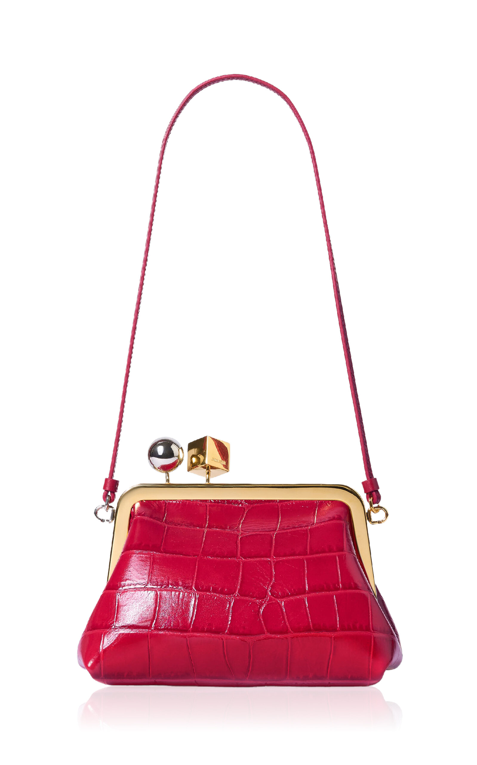 Jacquemus Jacquemus Le Berlingot CrocEffect Leather Bag
