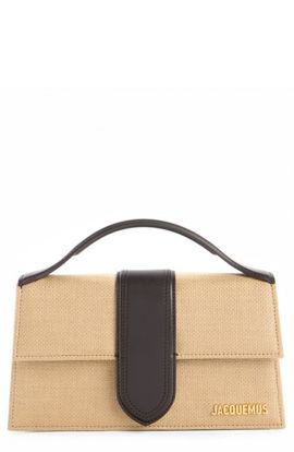 Jacquemus Jacquemus Le Grand Bambino Woven Straw Top Handle Bag