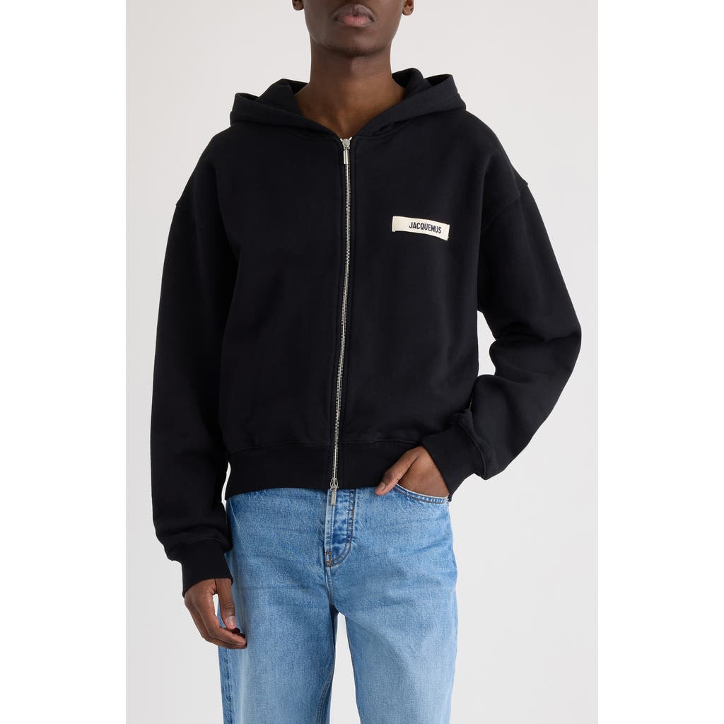 Jacquemus Jacquemus Le Hoodie Gros Grain Cotton Zip Hoodie