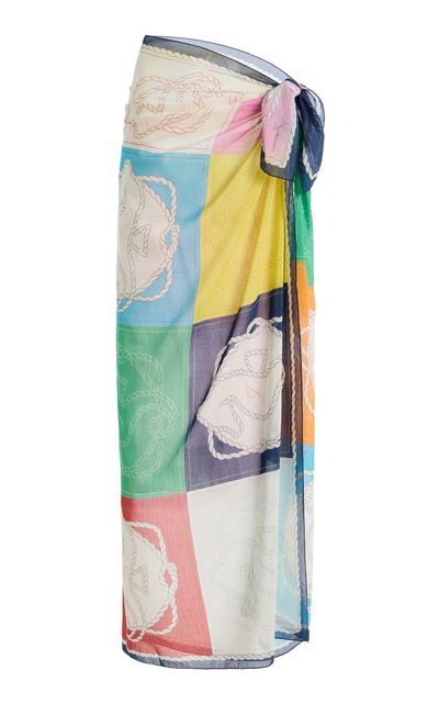 Jacquemus Jacquemus Le Pareo Hippocampe CottonSilk Pareo