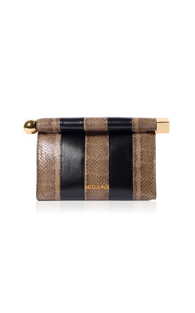 Jacquemus Jacquemus Le Sac Rond Carré MixedLeather Clutch